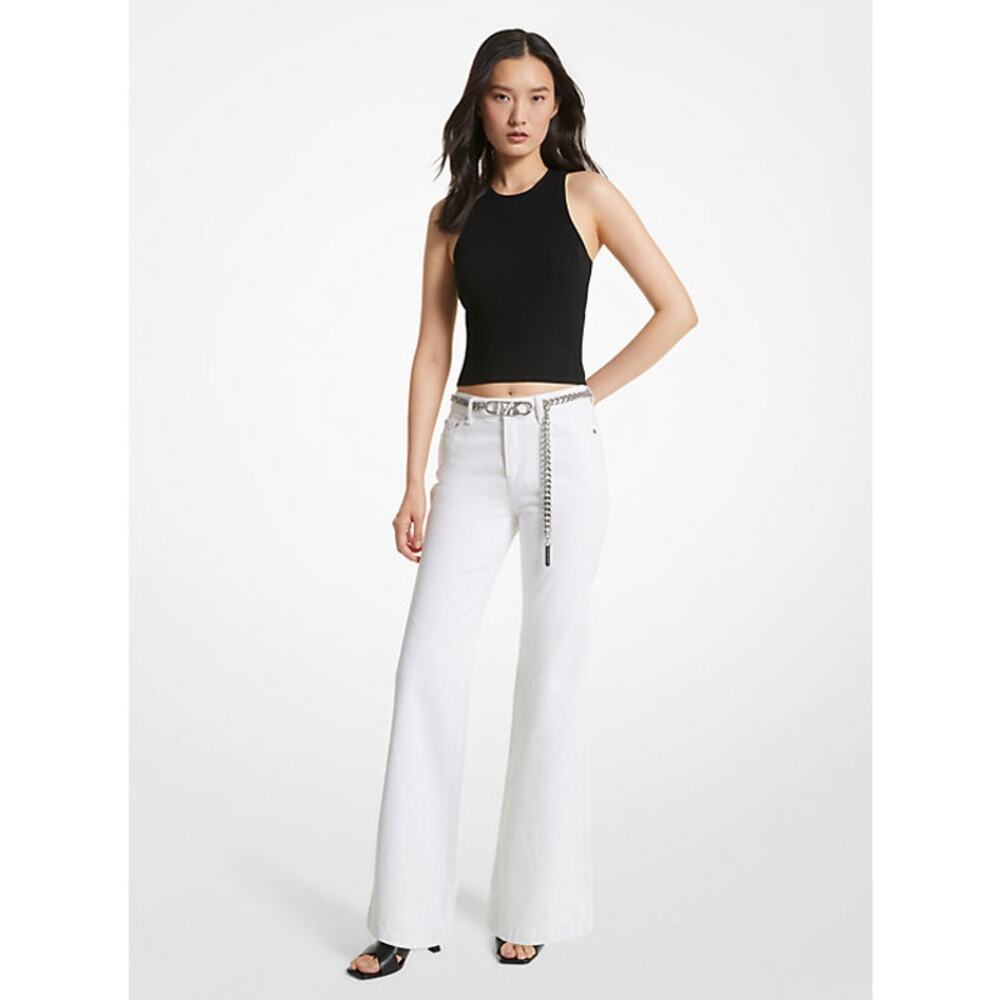 Michael Kors Collection White Flare Jeans Size 0 NEW WITH TAGS